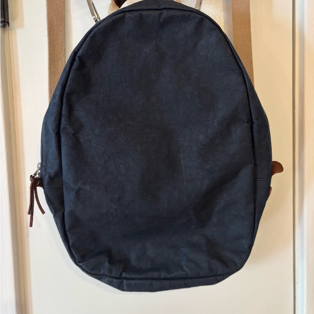 Uashmama Memmo Navy Washable Paper and Canvas Backpack